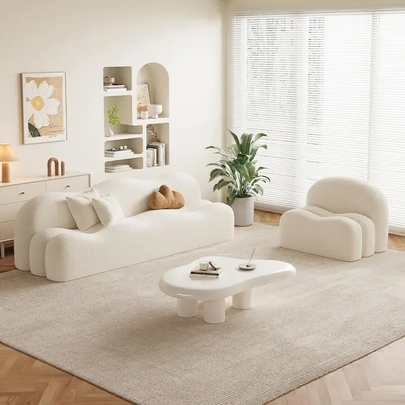 Sofa small apartment, living room, simple modern clothing store, beauty salon, reception and rest area