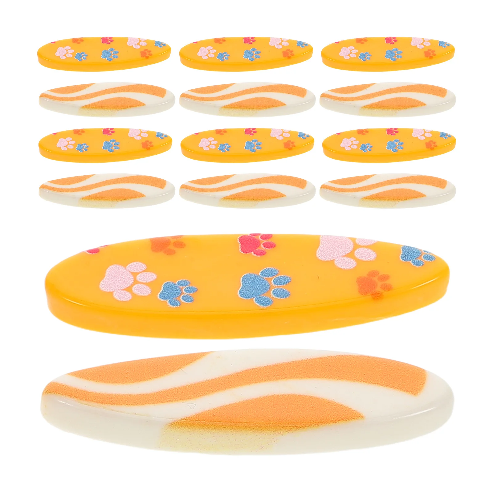 

20pcs Micro Landscape Ornaments Mediterranean Mini Surfboard Resin Craft Beach Theme Decor For Home Office Desktop Nautical