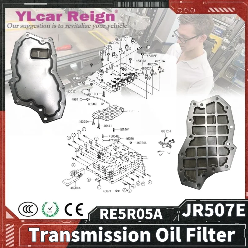 

RE5R05A JR507E Auto Transmission Filter For INFINITI EX35 FX45 M35 Q45 NISSAN 350Z Fuga 370 Pathfinder 31728-97X00 46240-41000