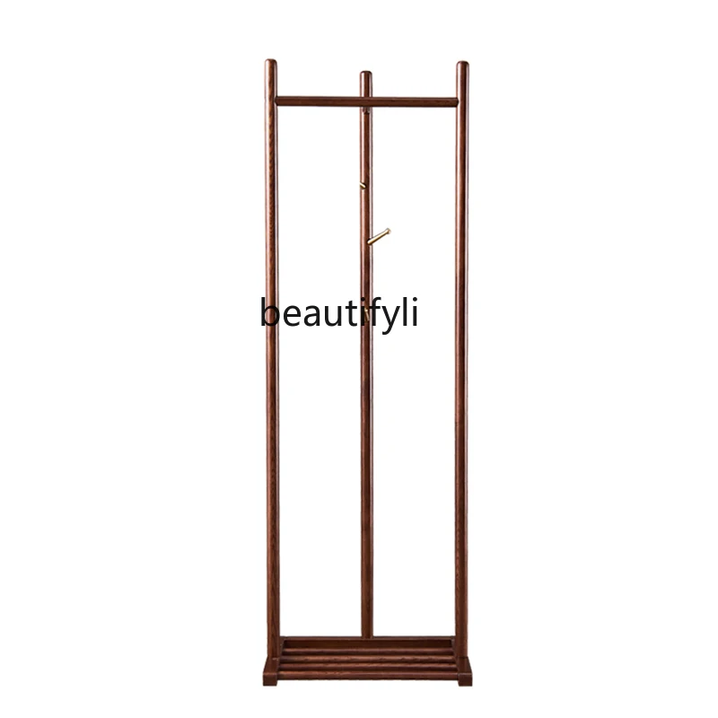 

Floor Clothes Rack Bedroom Light Luxury Solid Wood Coat and Hat Rack Indoor Entrance Home Creative