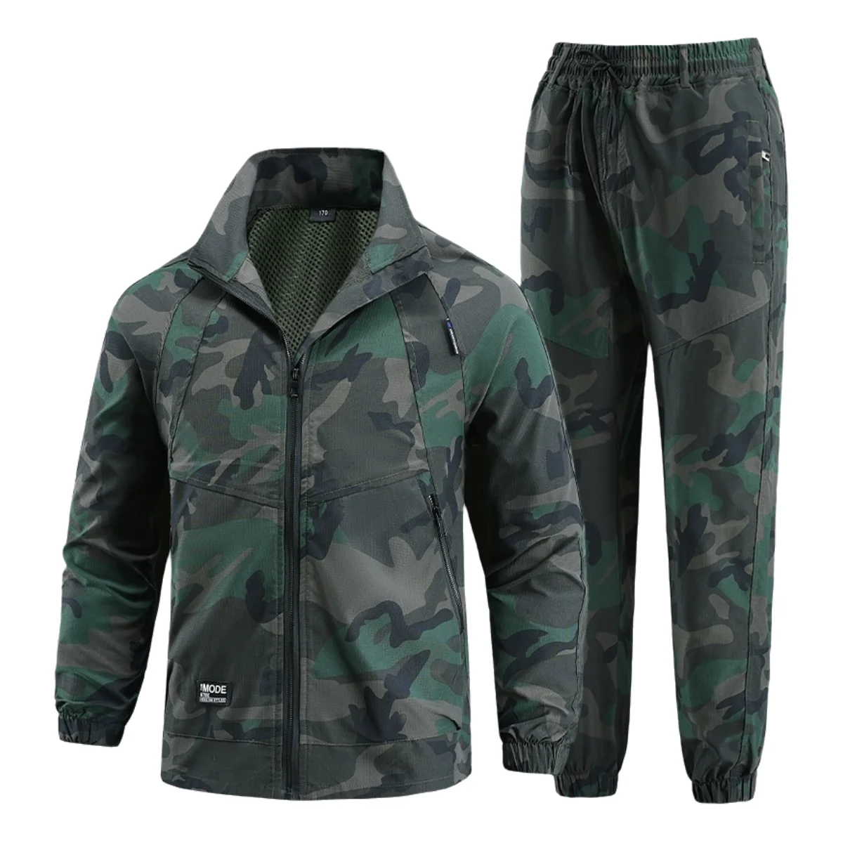 Outdoor Camouflage Workwear Sets Men Spring Autumn Tracksuit Resistant Tear Proof Automotive Repair Labor Protection Clothing