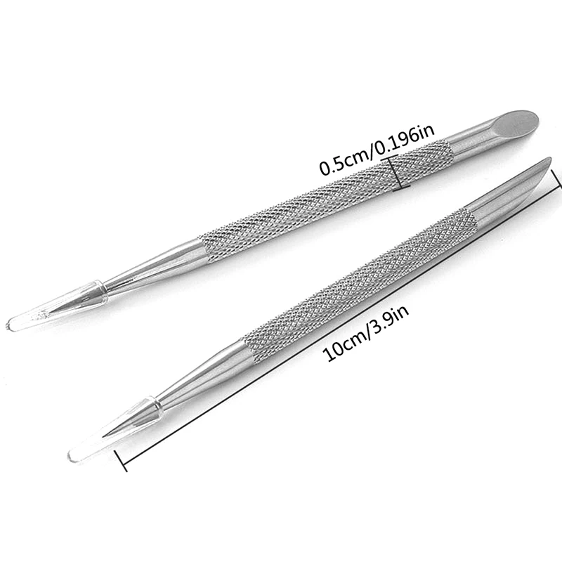 1 PC Double Ended Stainless Steel Cuticle Pusher Nail Manicures Remover Manicure Sticks Tools for Nail Art