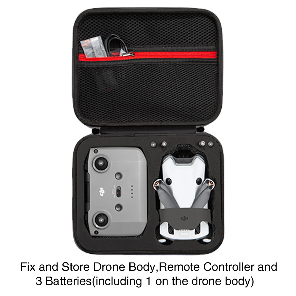 Storage Bag For DJI Mini 4 Pro Portable Body RC-N2 Remote Drone Nylon Handbag Carrying Handle Box Hard Cover Accessories