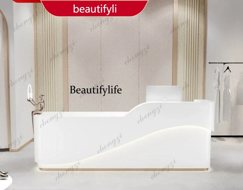 smt45 Custom Size Baking Paint Company Welcome Front Desk Hospital Clinic Guidance Reception Desk