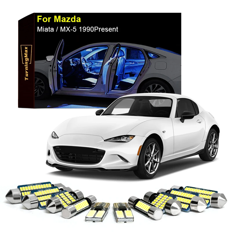 

Canbus Interior Lighting LED Bulbs Kit Package For Mazda Miata MX-5 MX5 1990-Now Dome Trunk Lights Indoor Lamps Car Accessories