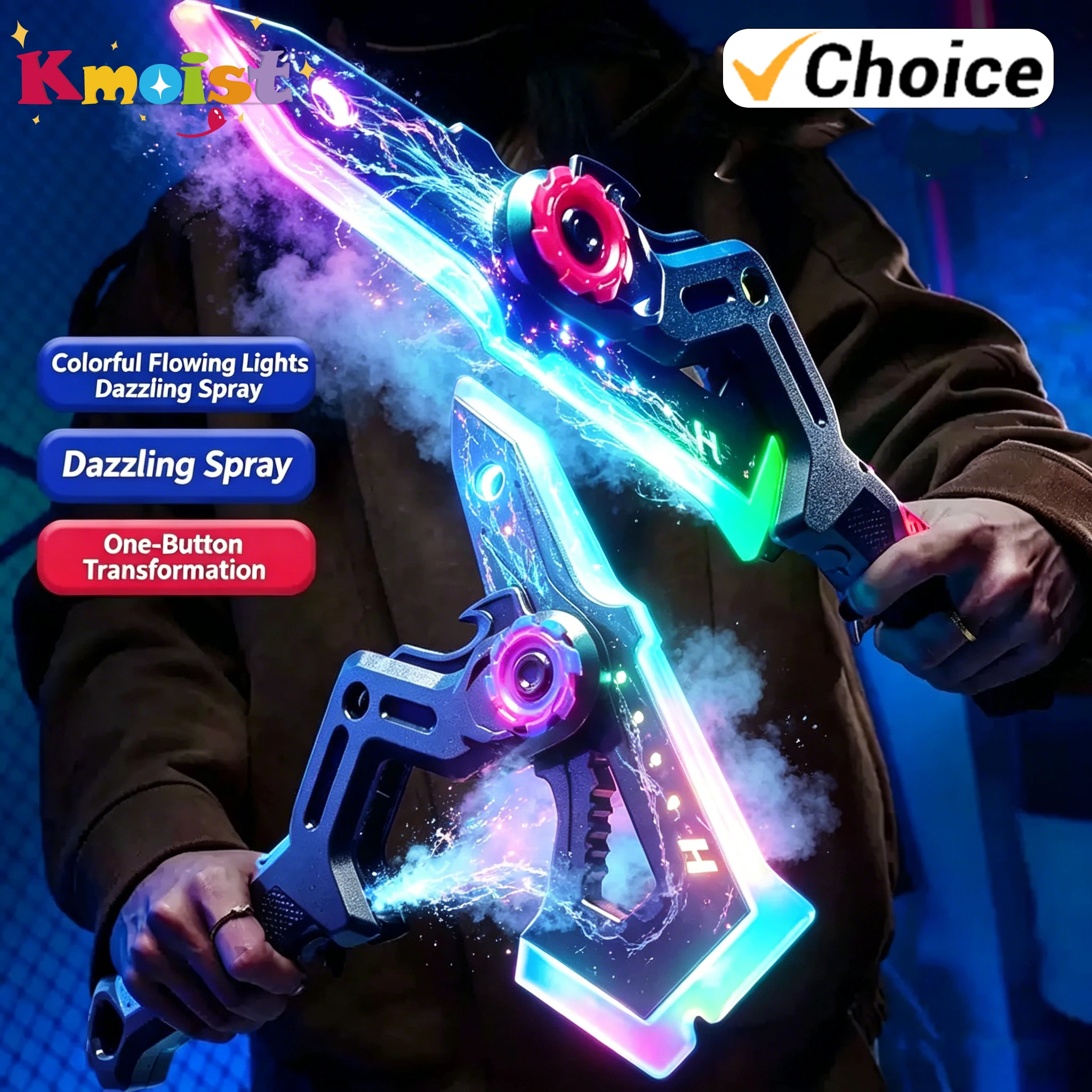 

2026 New Sword LED Axe 2 IN 1 Swords Cosplay Role-Play Light Stick Kids Gifts Cool Toy Streamer Bright Toys for Adult Party Game