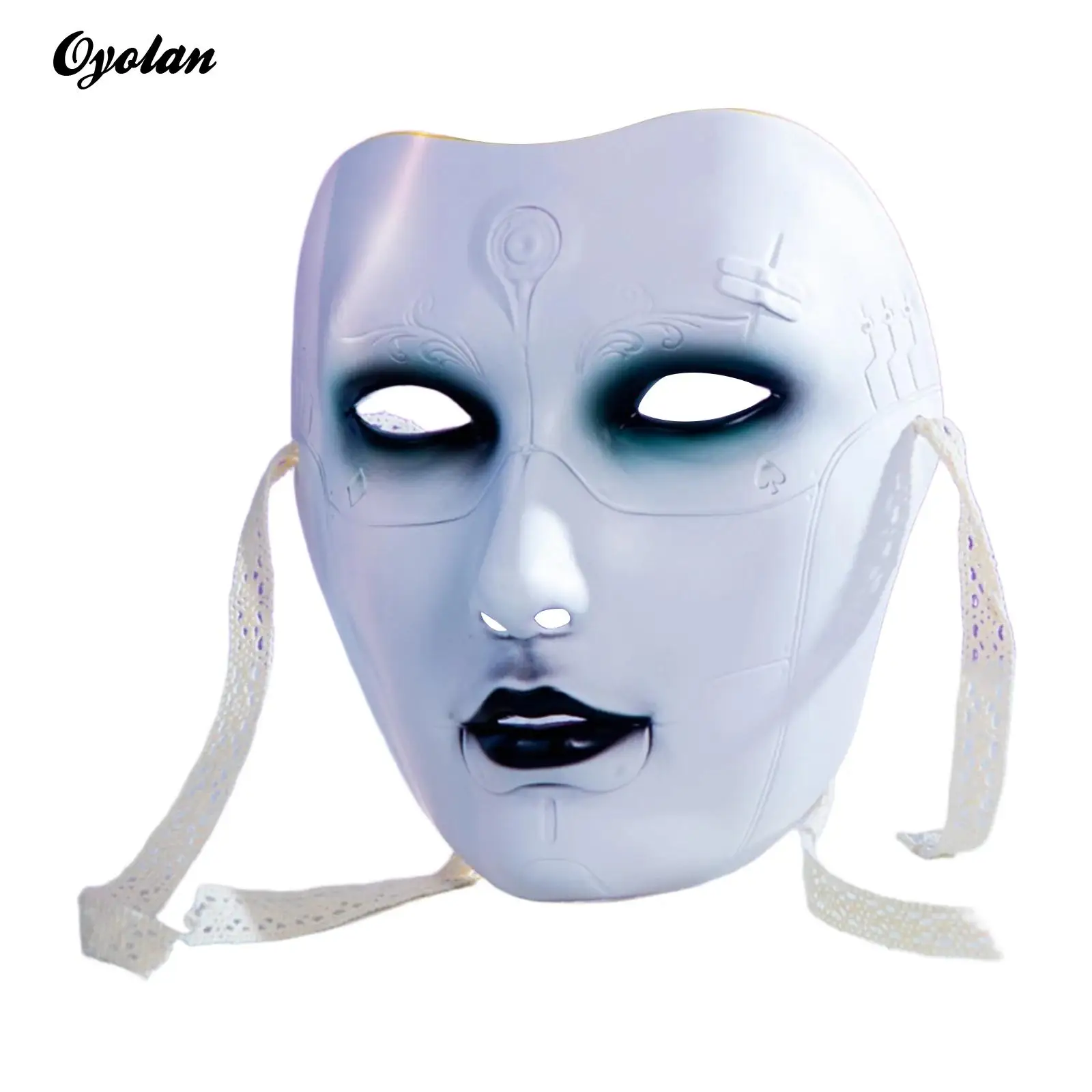 

1Pc Men Women Spider Spirit Chinese Face Mask Hanfu Halloween Cosplay Costume Accessory Props Halloween Masquerade Anime Mask