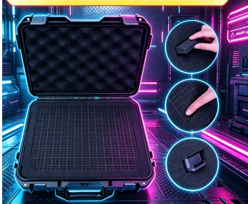 Waterproof Hard Carry Tool Box Large Dry Storage Organizer Pelican Style Hard Case Shockproof Dustproof Protective Equipment Box
