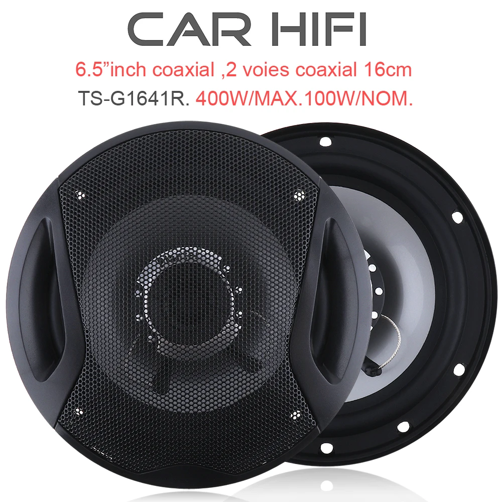 

2pcs 6.5 Inch HiFi Coaxial Car Speaker 280/300/400W Vehicle Door Audio Music Stereo Full Range Frequency Automobile Speakers