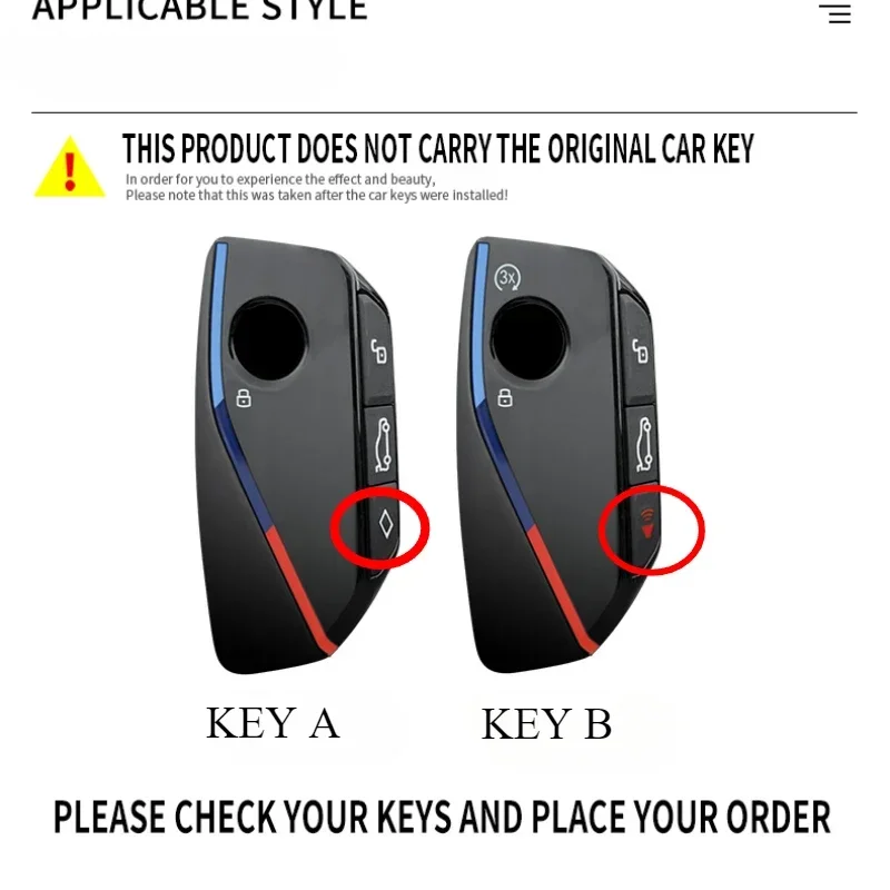 Racing Style Metal Car Key Case Fob Cover for BMW U11 X1 U06 G81 M3 X5 G05 LCI Ix X7 I7 XM Series 5 7 740Li 530Li IX40 EL 2024
