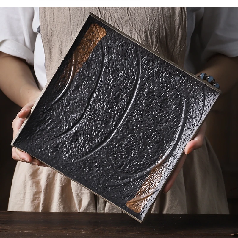 

personality Japanese-style hand-painted ceramic tableware dinner household steak 9 inch shaped dish