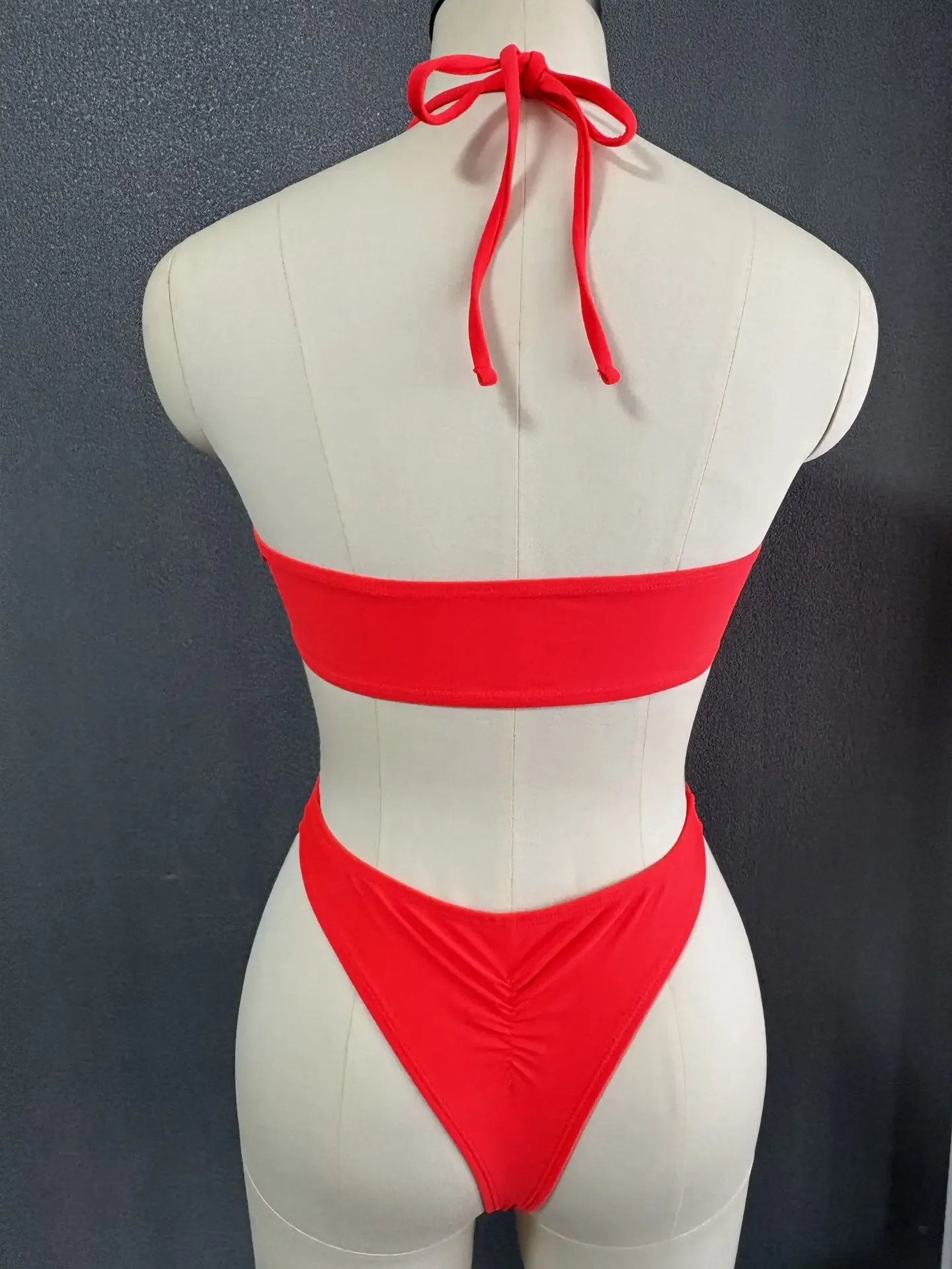Sexy Cross Halter Thong One Piece Swimsuit Women Cut Out Monokini Push Up Swimwear Padded String Bathing Suit Summer Beach Wear