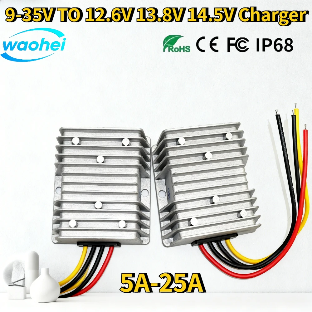 

9-35VTO12.6V 13.8V 14.5V 5A-25A Battery Charger Constant Current Voltage Regulator CC Ternary Phosphate Stabilizer High Power UL