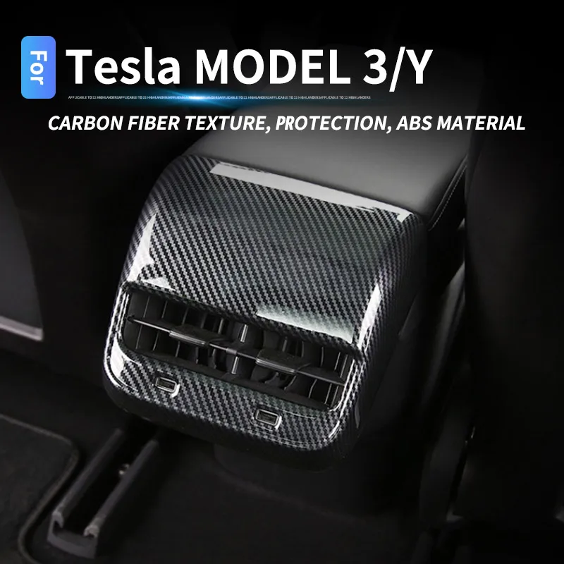 

For Tesla Model3 Y 2021 2022 Rear Air Conditioning Air Outlet Kick Protection Cover Interior Modification Accessories Supplies