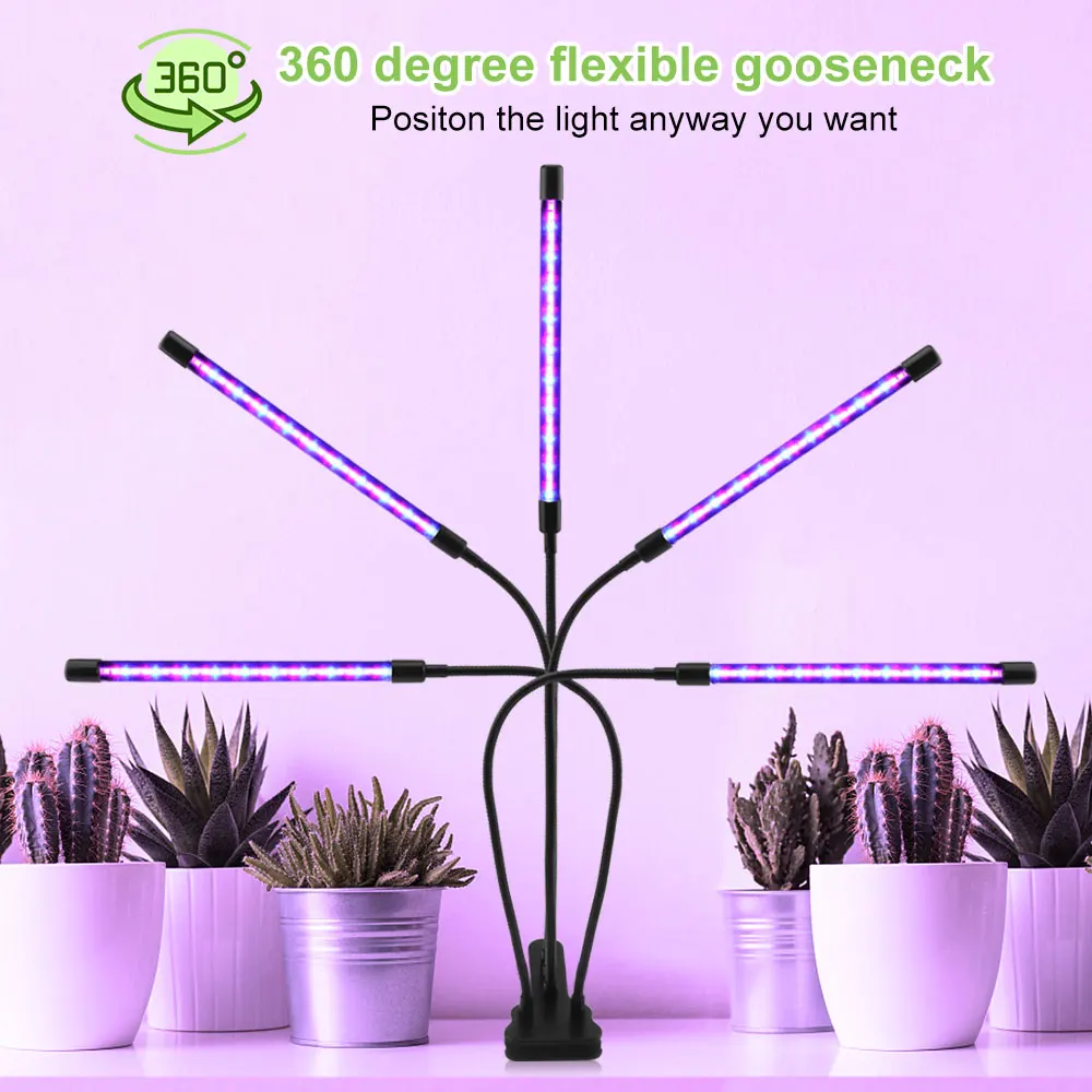 

150 LED USB Grow Light for Plants with Timer Control, Full Spectrum Fitolamp 3 Colors Grow Lights Home Seedling Clip Phyto Lamp
