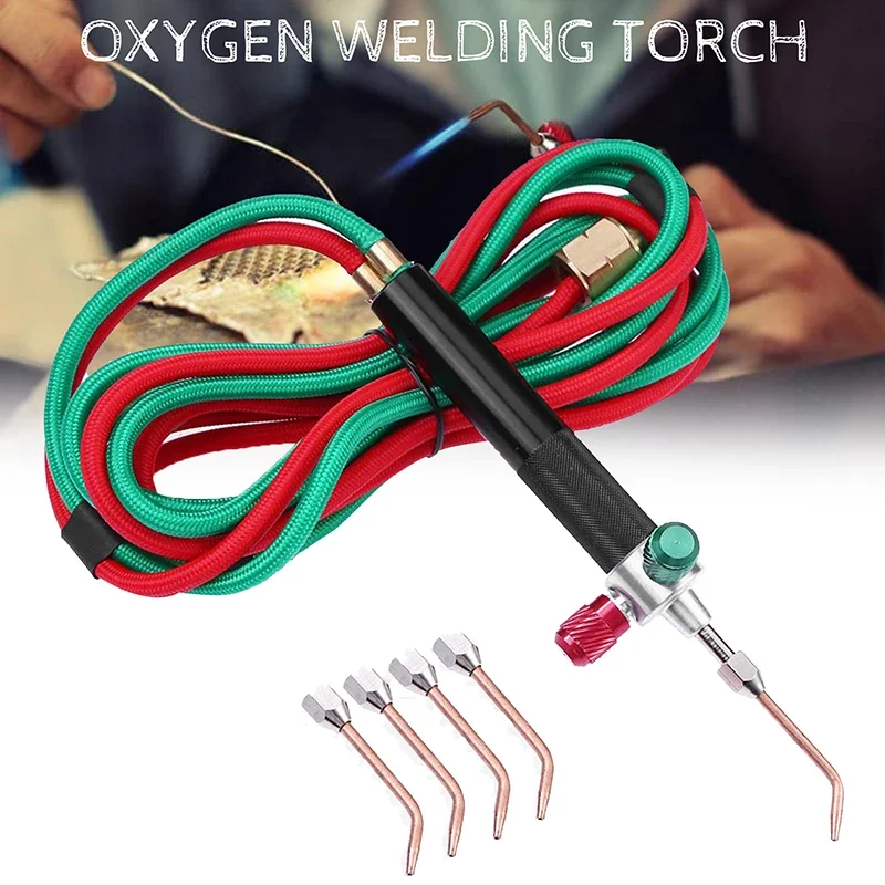 

1Set Little Welding Torch Kit with 5 Tips Jewelry Welding Machine Propane Torch Welding Soldering Oxygen Acetylene Gun Tool