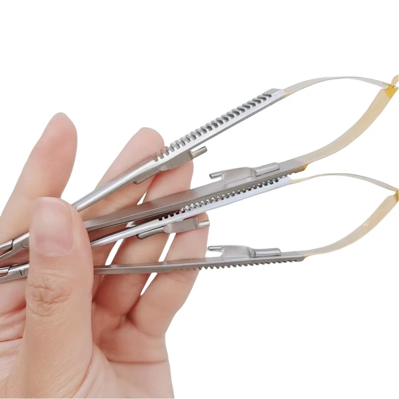

1PC Straight/Curved Castroviejo Needle Holders 14cm/16cm Orthodontic Implant Holding Forceps Surgical Pliers