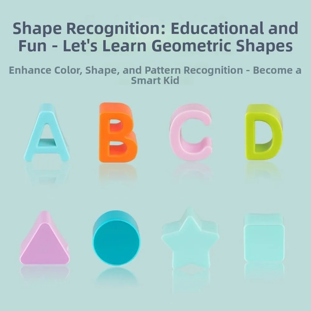 Giocattolo con blocchi di lettere colorate Materiale sicuro Giocattolo leggero per il riconoscimento dei colori Giocattolo educativo durevole a forma di alfabeto