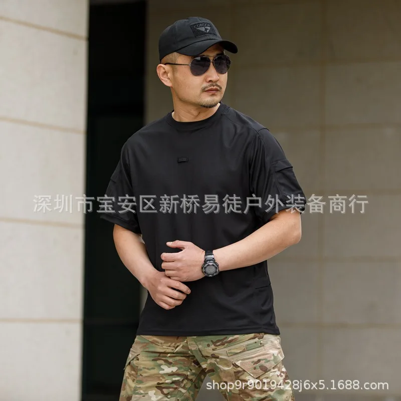 Immagine 4: T-shirt a maniche corte ad asciugatura rapida per sport all'aria aperta, corsa tattica, alpinismo, allenamento traspirante