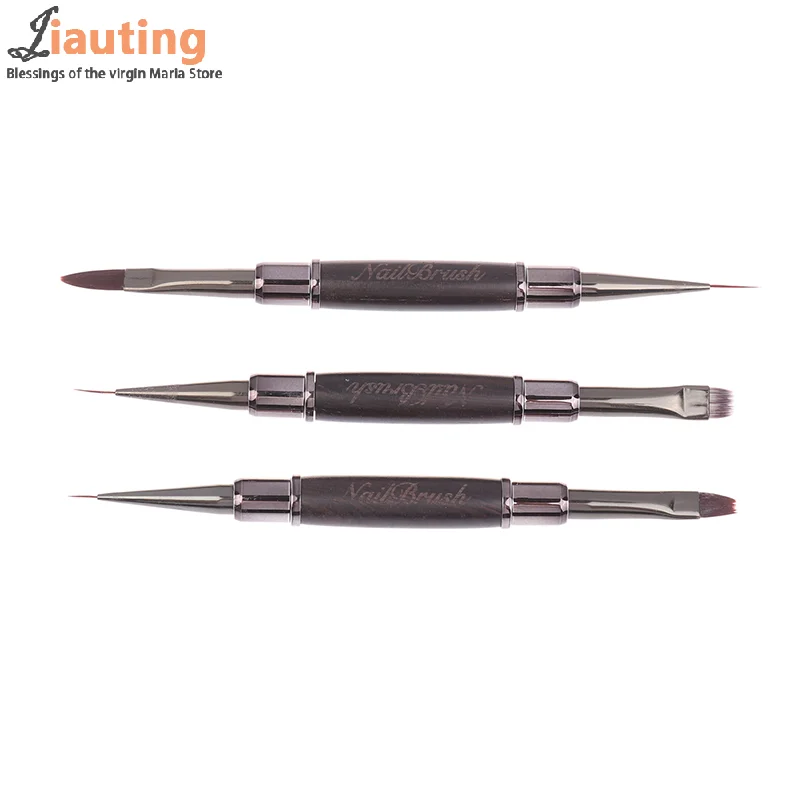 両端ネイルペンブラシグルー光線療法ペンUVジェルライナーブラシデュアルエンドネイルアート描画ペンマニキュアブラシツール