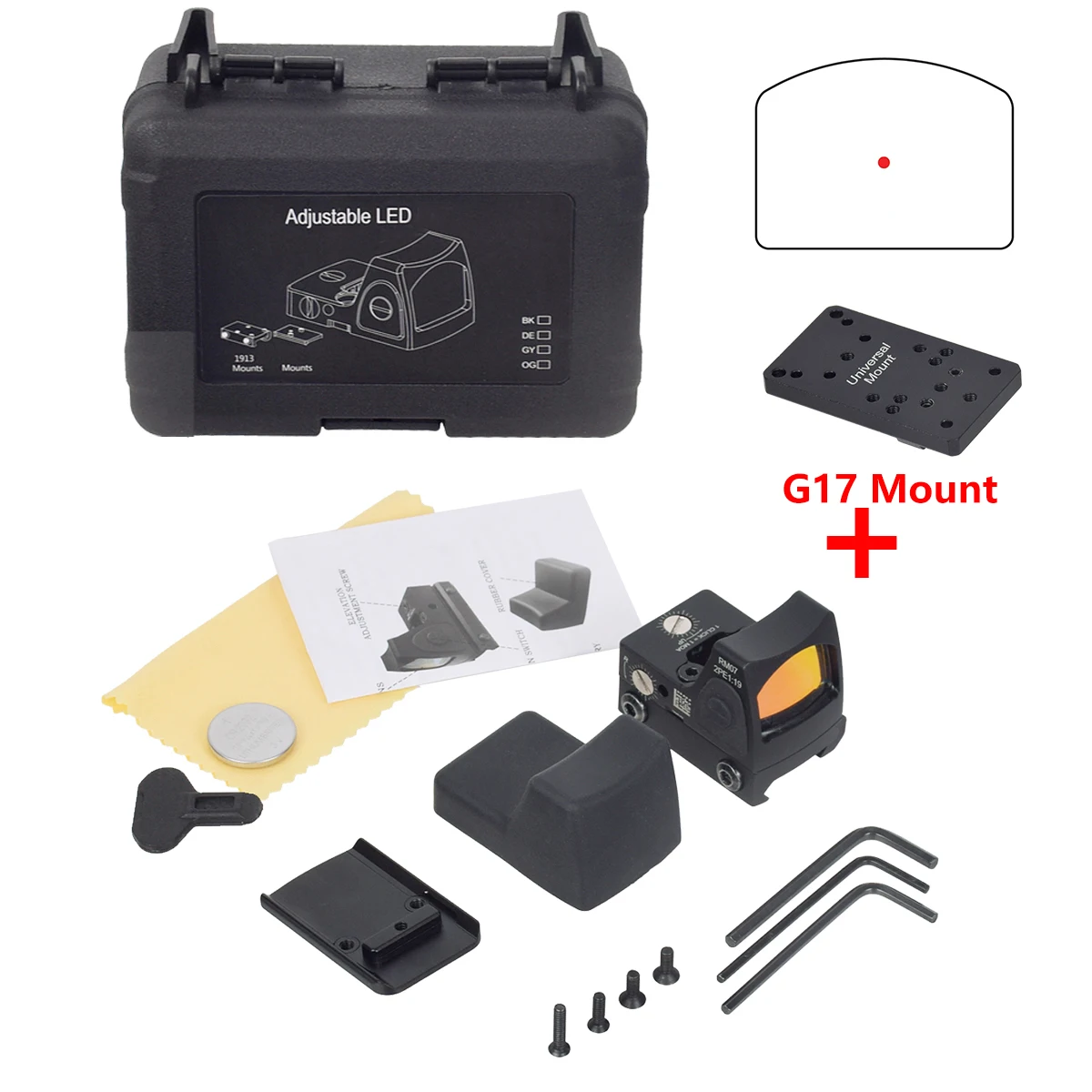 التكتيكية 20 مللي متر Riflescopes Mini RM SR MR ريد دوت نطاق البصر كوليماتور الادسنس مسدس بندقية الصيد البصريات مشاهد منعكس #6
