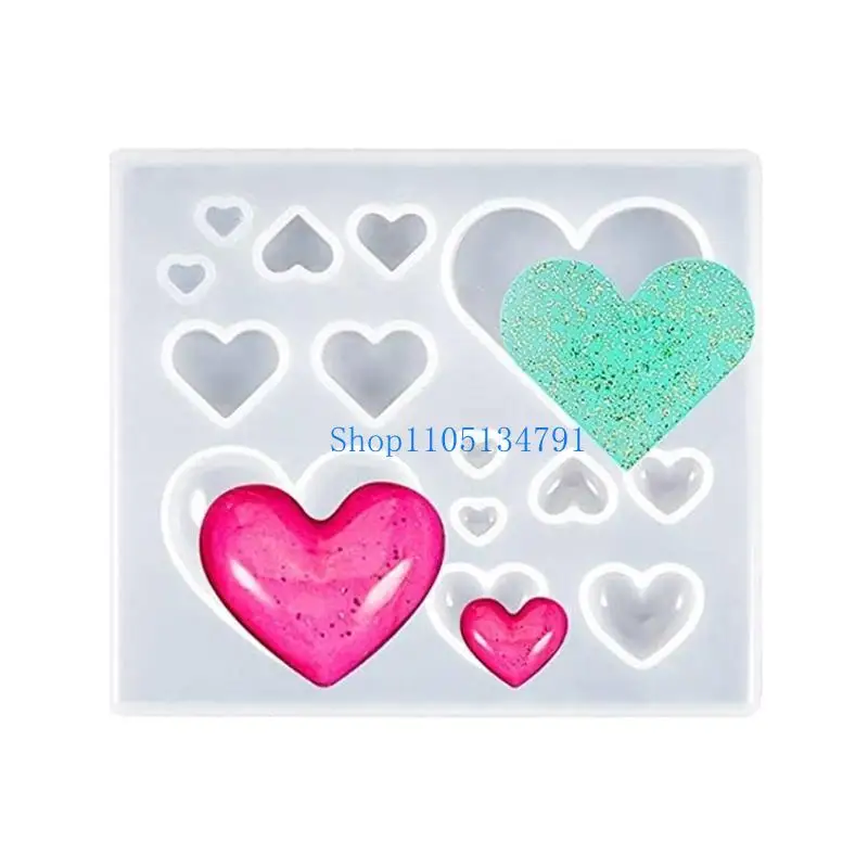 Heart Resin Mold for Earrings - usage example