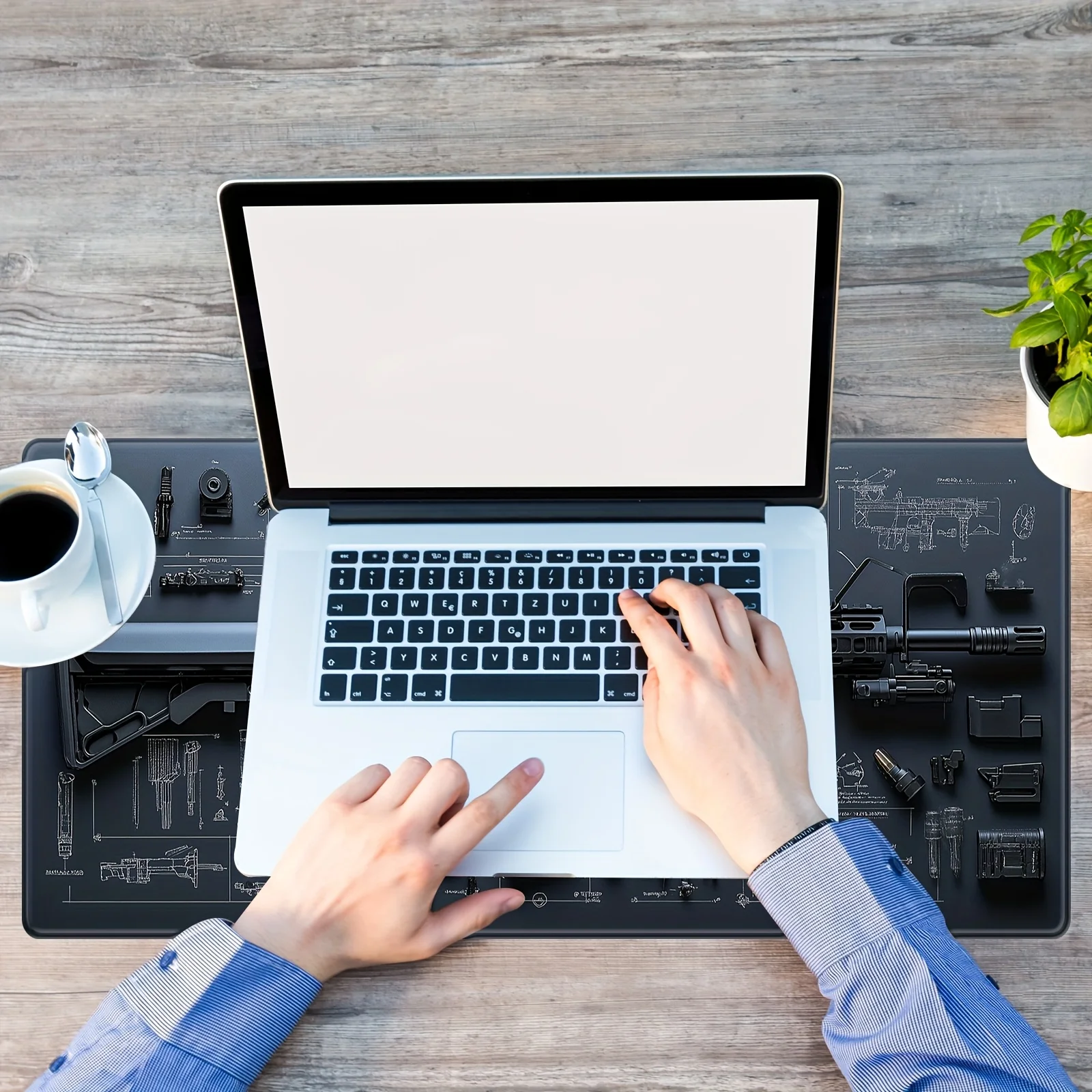 Gun Large Washable Mouse Pad Rubber Non-Slip Desk Gadgets Pc Setup Accessories Office Mouse Mat Setup Extended Pad Mousepad