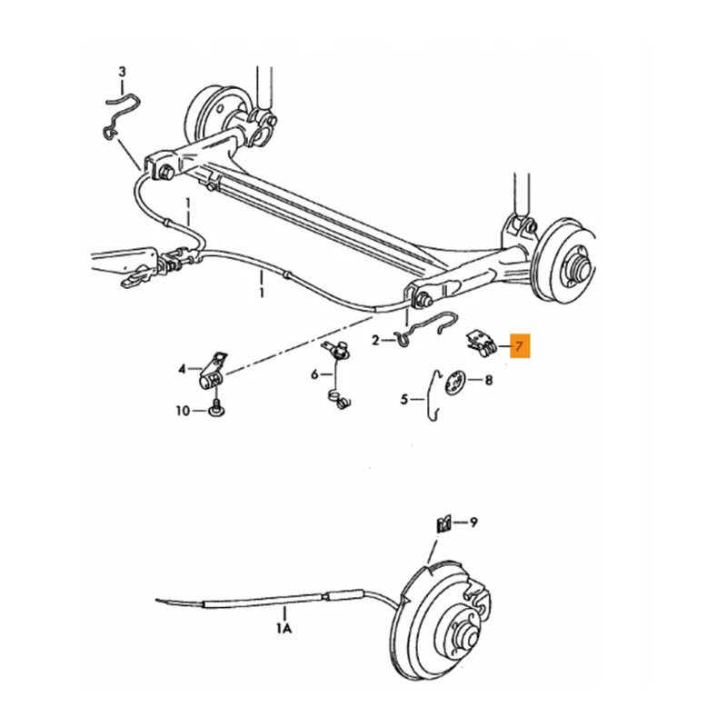 Brake Pipe Retaining Clip Peg Genuine 1H0609734F 1H0 609 734 F 1H0 609 734F for Audi A1 A2 A3 8L