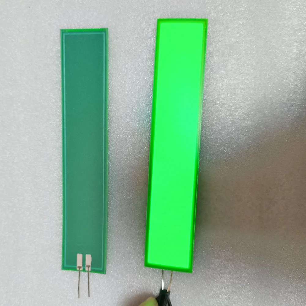 Green color 15cm x 3cm  EL Panel Electroluminescent Sheet LCD Backlight machine And Equipment EL Foil Lighting Paper