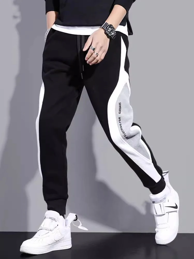 

Спортивные брюки в стиле пэчворк, мужские повседневные свободные брюки, весенне-летние легкие дышащие эластичные спортивные штаны, модные брюки