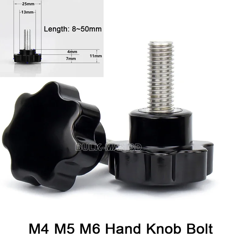 5000PCS M6*16 Handle Bolt Bakelite Hand Knob Tightening Screw Industry Equipment Plastic