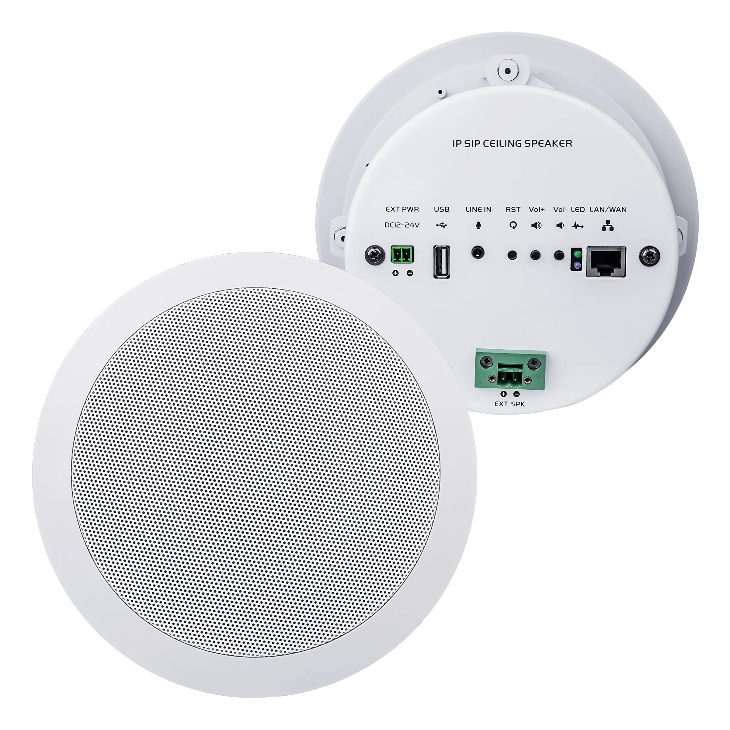 

POE611 Shenzhen OBTPA Manufacturer Ip Ethernet Rj45 POE Ceiling Loudspeaker SIP Network Active Speaker Ceiling Speaker