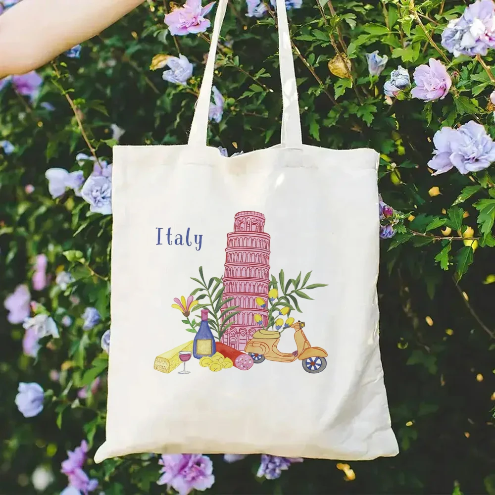 

Cute Latte Lover Canvas Tote Bag Vintage Coffee Art Print Aesthetic Flower Bean Reusable Shoulder Travel Handbag Purse Pack