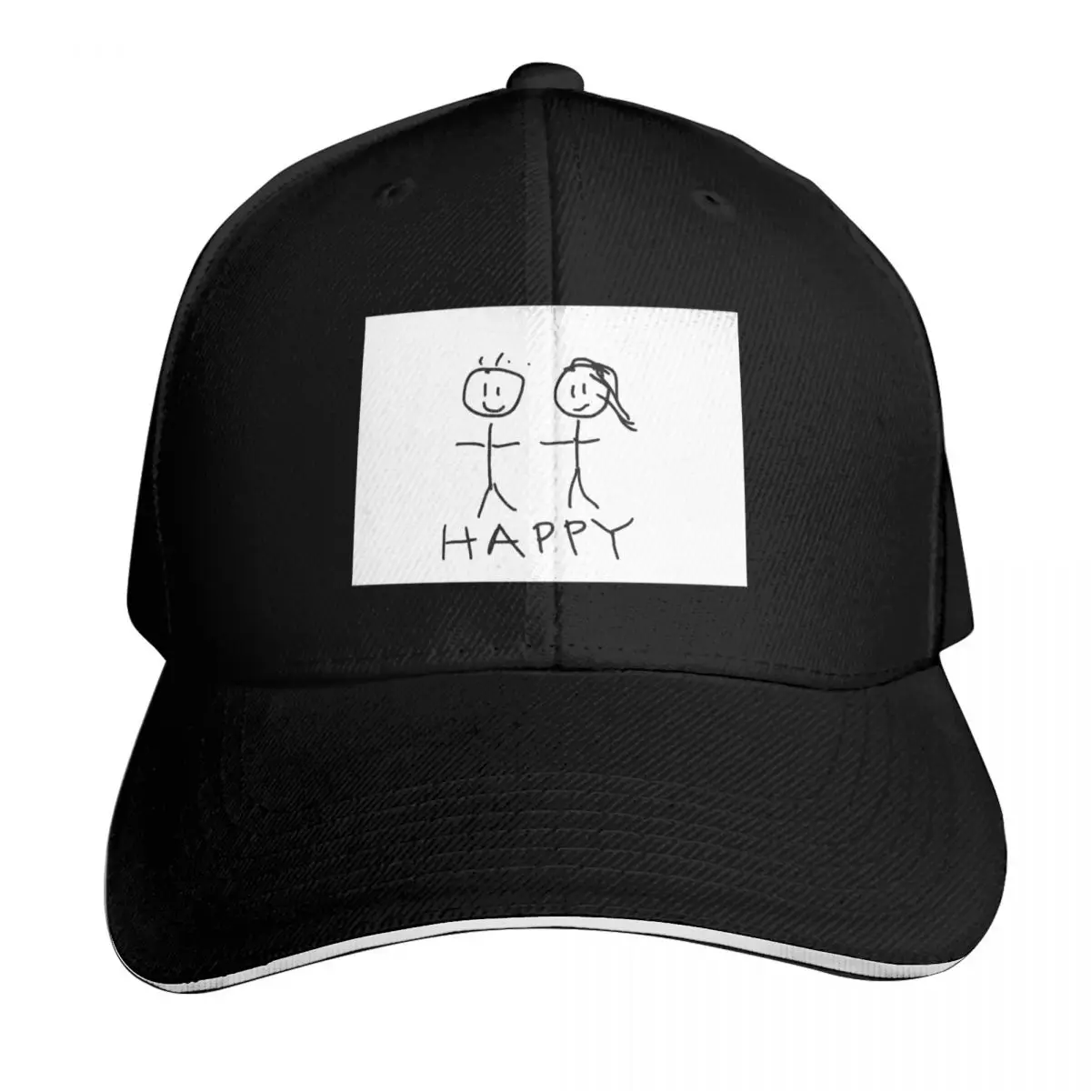 

Happy Stick Figures Baseball Cap Snap Back Hat Cosplay Christmas Hat Dropshipping Women's Golf Clothing Men's