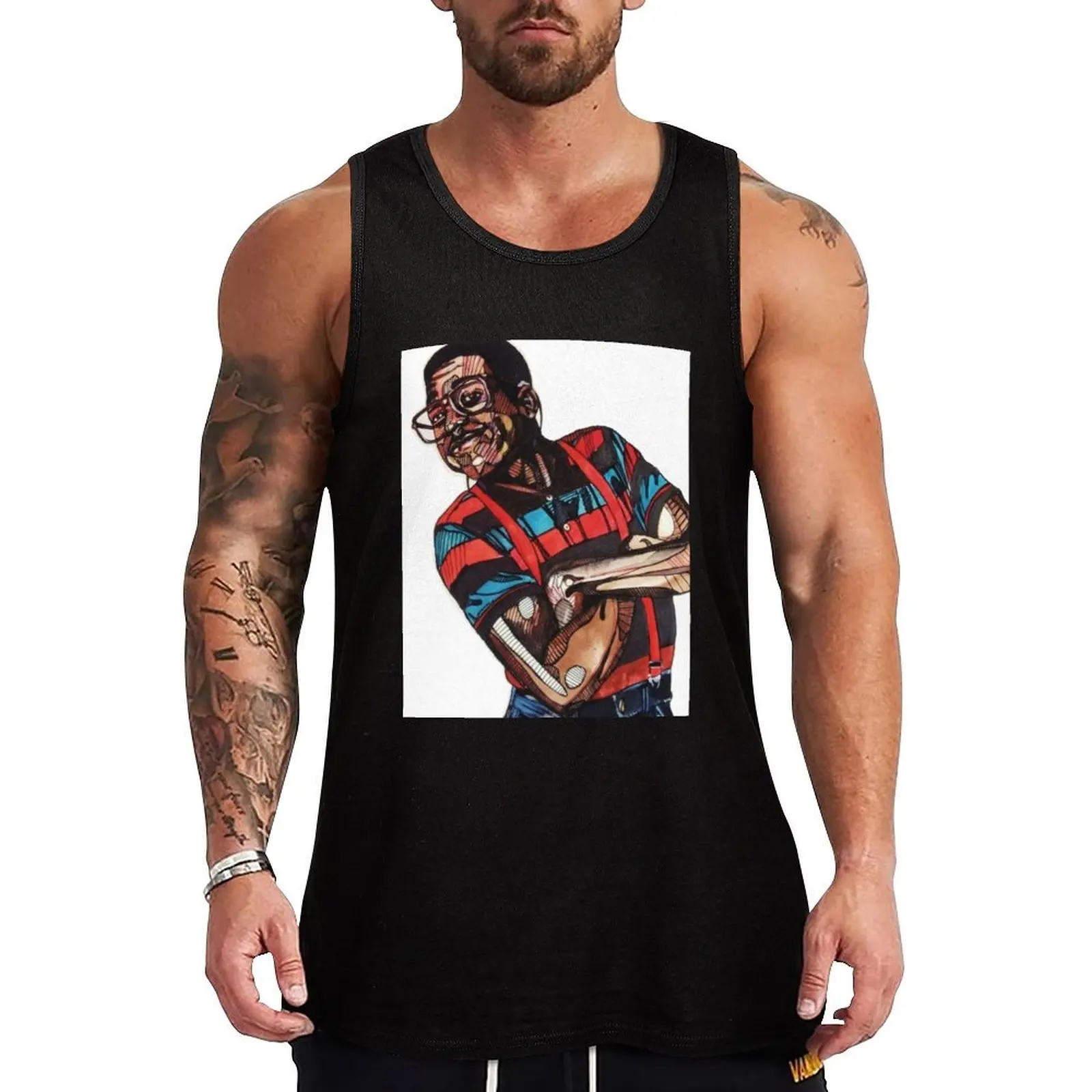 

Urkel Tank Top Men's sleeveless gym shirts gym men fitness gym wear men