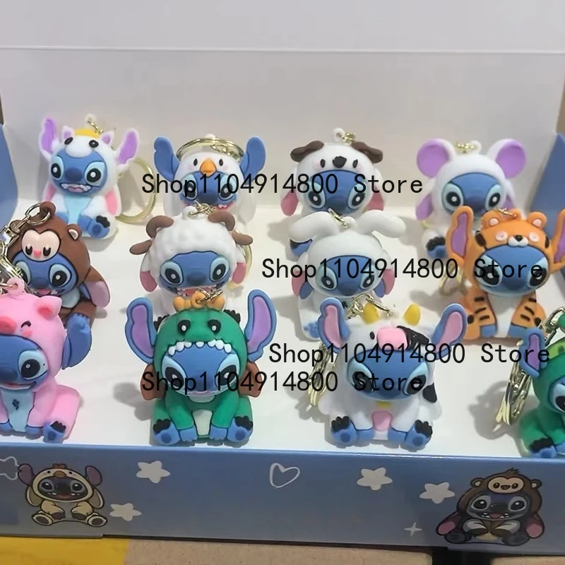 

Stitch Key Rings Series Blind Box Mystery Box Trendy Toys Doll Cute Anime Figure Desktop Ornaments Bag Pendant