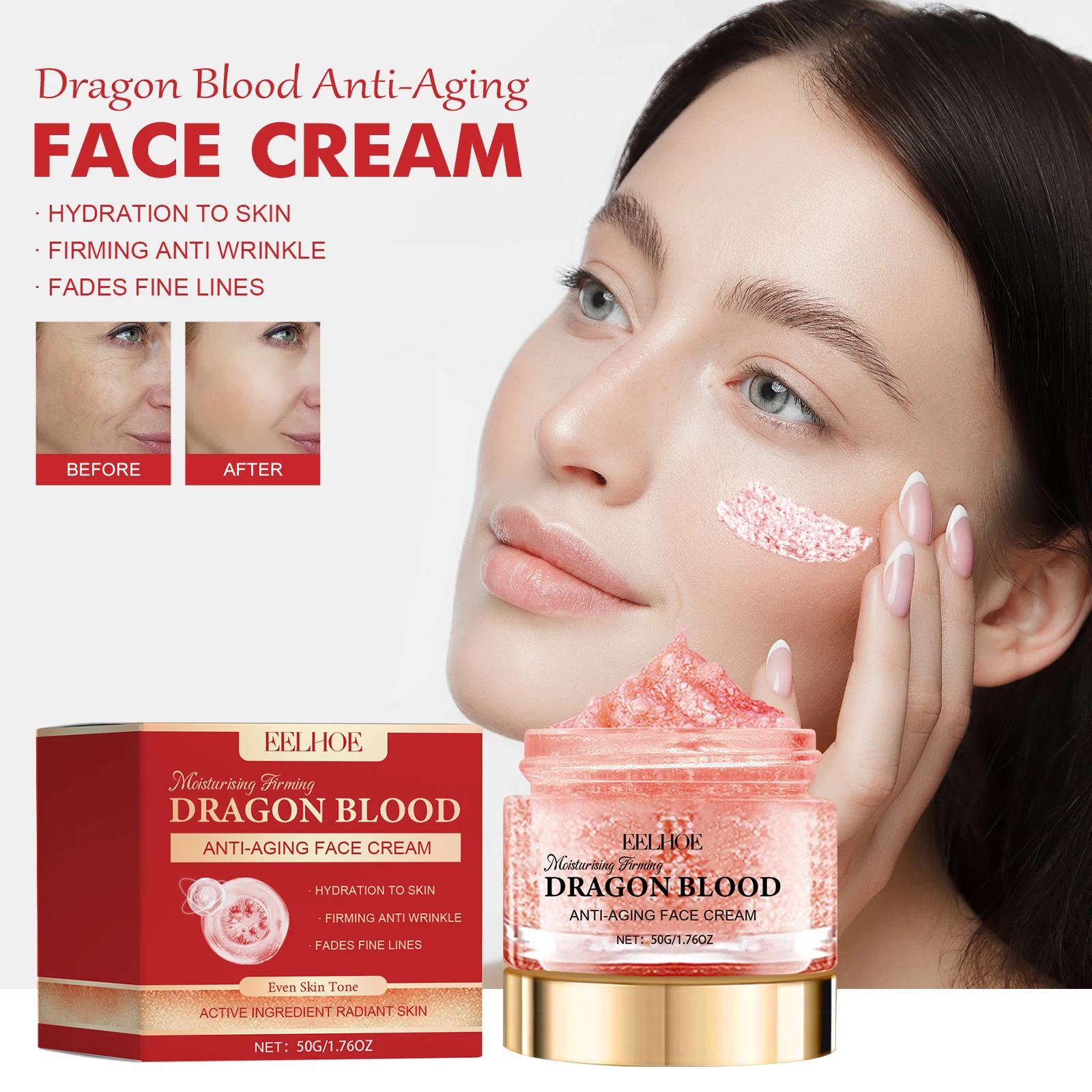 Dragon Blood Cream Organic Moisturizing Anti Aging Wrinkle Repair Brightening Face Cream for Skin Care Product for Women Men