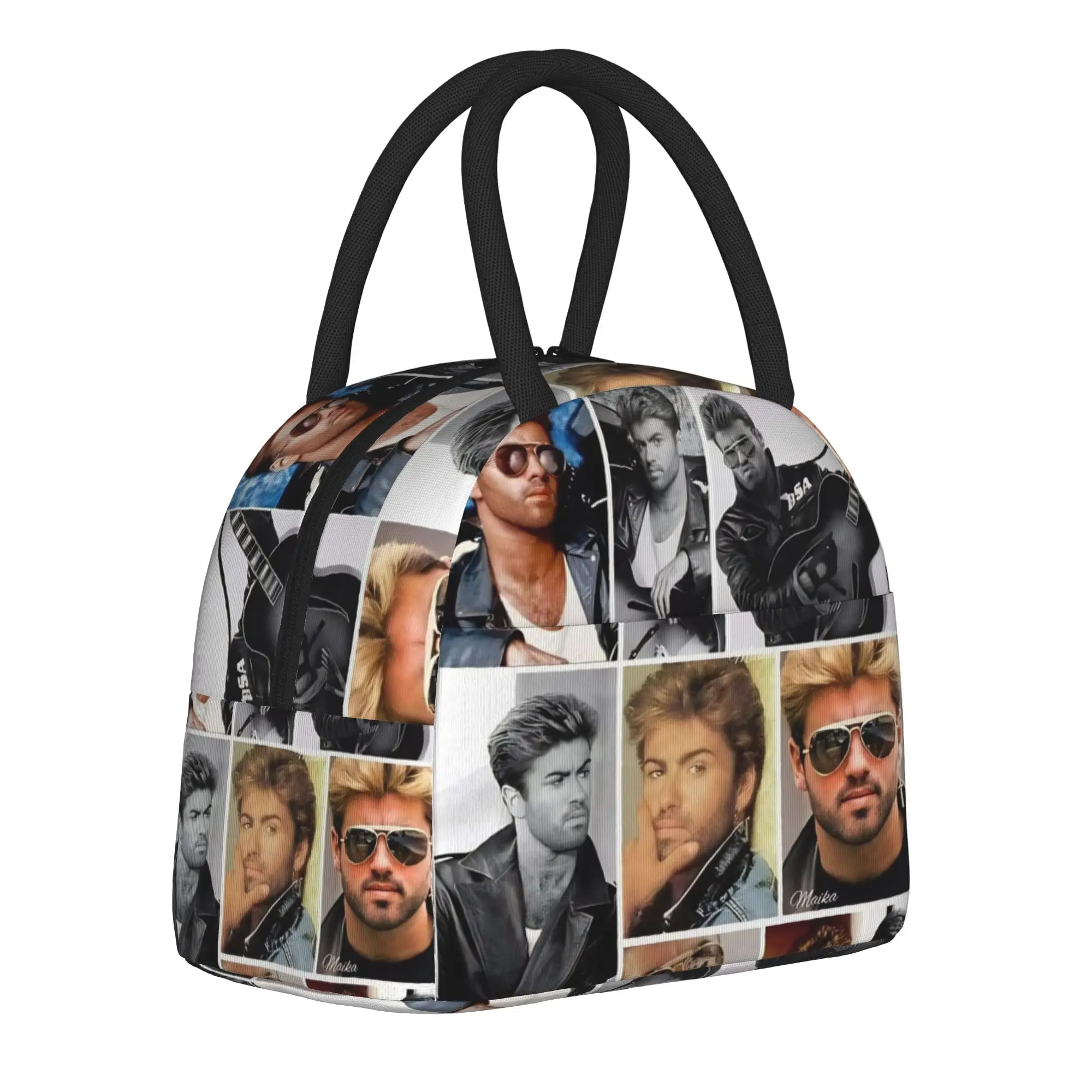 George Michael Cool Singer Thermal Insulated Lunch Bag for Picnic  Portable Bento Box Men Women Cooler Thermal Lunch Boxes