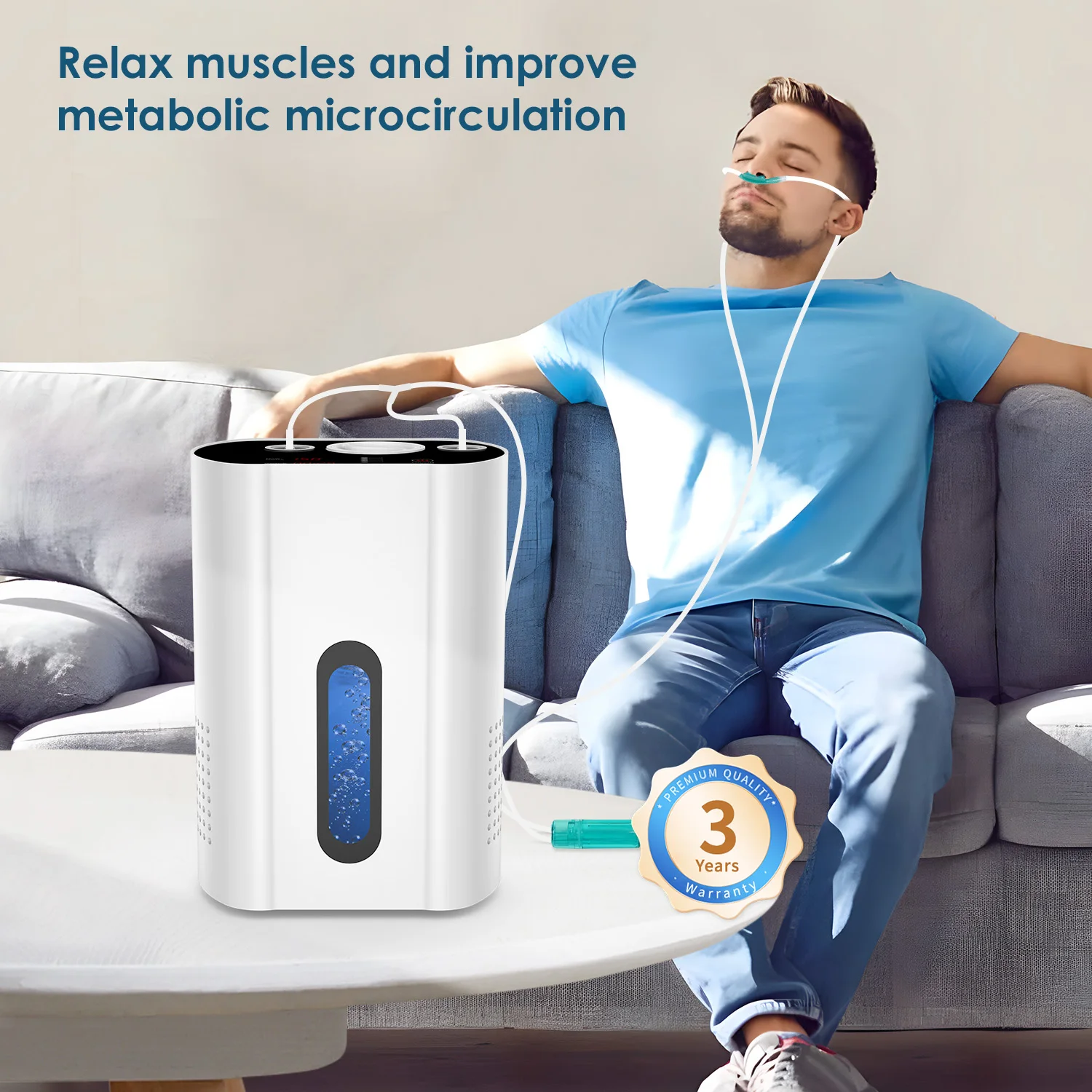 Molekularer Wasserstoff-Inhalator 225ml/min H2 O2 Generator Hochreiner Wasserstoff-Inhalator PEM Wasserreiniger für Zuhause und Wellness – Detail 1