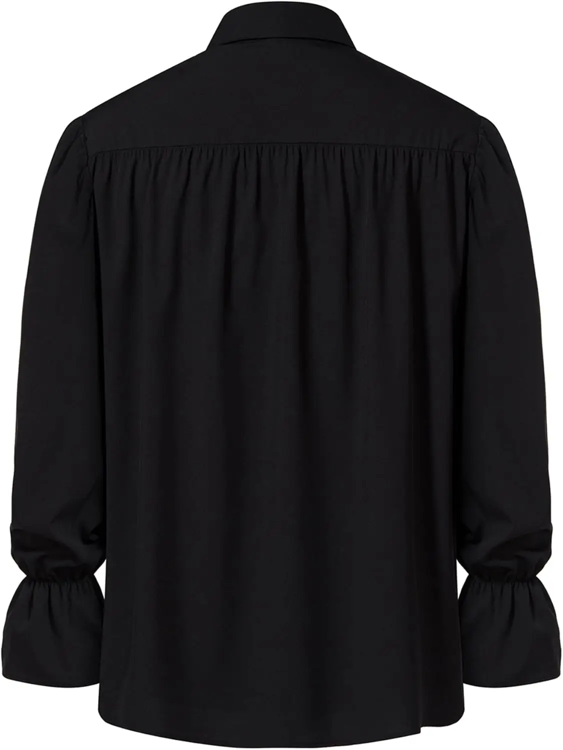 メンズ レトロ ルネッサンス スチームパンク ビクトリア朝 長袖 ジャボ襟 中世 海賊 レースアップ シャツ トップス