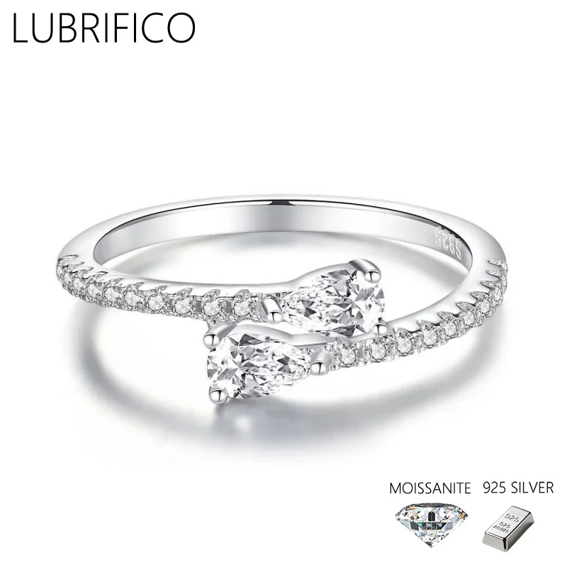 3.3mm-5.7mm Moissanite Water Drop Shape Ring For Women 925 Sterling Silver Lab Diamond Engagement Wedding Band Jewelry
