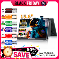 HGFRTEE 15.6 inch Portable Monitor 60Hz 1080P with HDMI USB-C Gaming Screen Extended Display for PC Laptop Mac Switch Xbox PS4/5