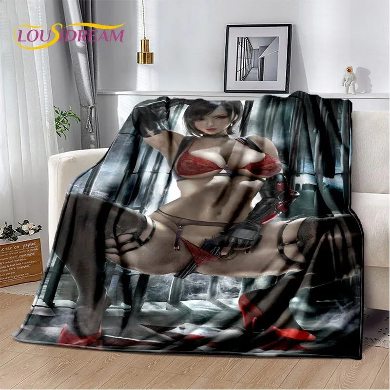 Sexy Lace Beauty Girl Lady Cartoon Anime Character Blanket,Soft Throw Blanket for Home Bedroom Bed Sofa Picnic Office Cover Gift