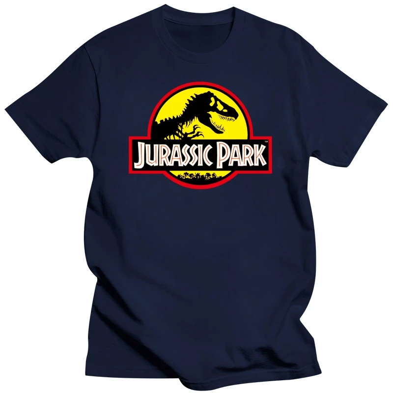 jurrasic park yellow BG - Custom Mens Black T-Shirt Tee