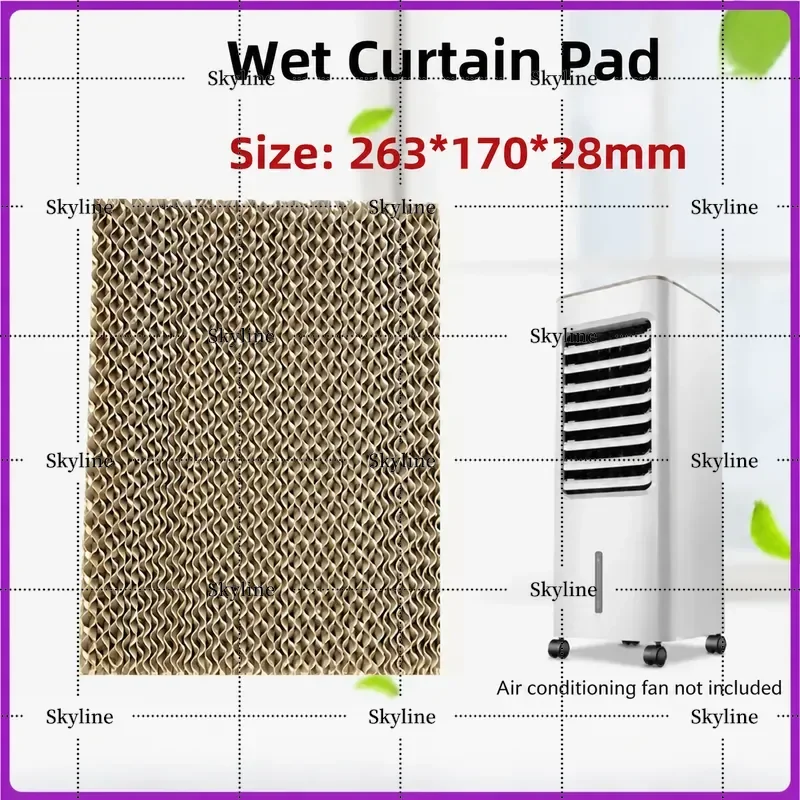 For Midea Air Conditioning Fan Wet Curtain AAB10A AC100-18D AC100-A 263x170x28mm Replacement Filter Pad