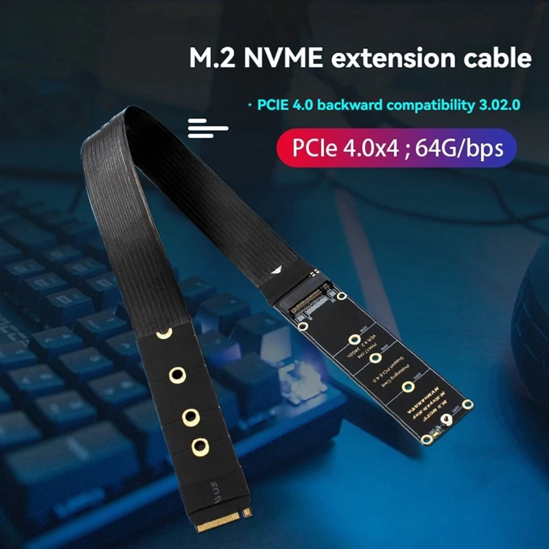 NGFF M.2 M-KEY NVME Extension Cable Expansion Card Pcie4.0 SATA6G Notebook External Extension Cable