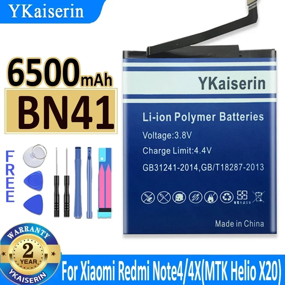 Аккумулятор YKaiserin для Xiaomi Redmi Note 2 3 4 4X 5 5A 6 7 Pro Note2 Note3 Note4 Note4X Pro Note5 для Xiaomi Mi 5X Note 2 Note2