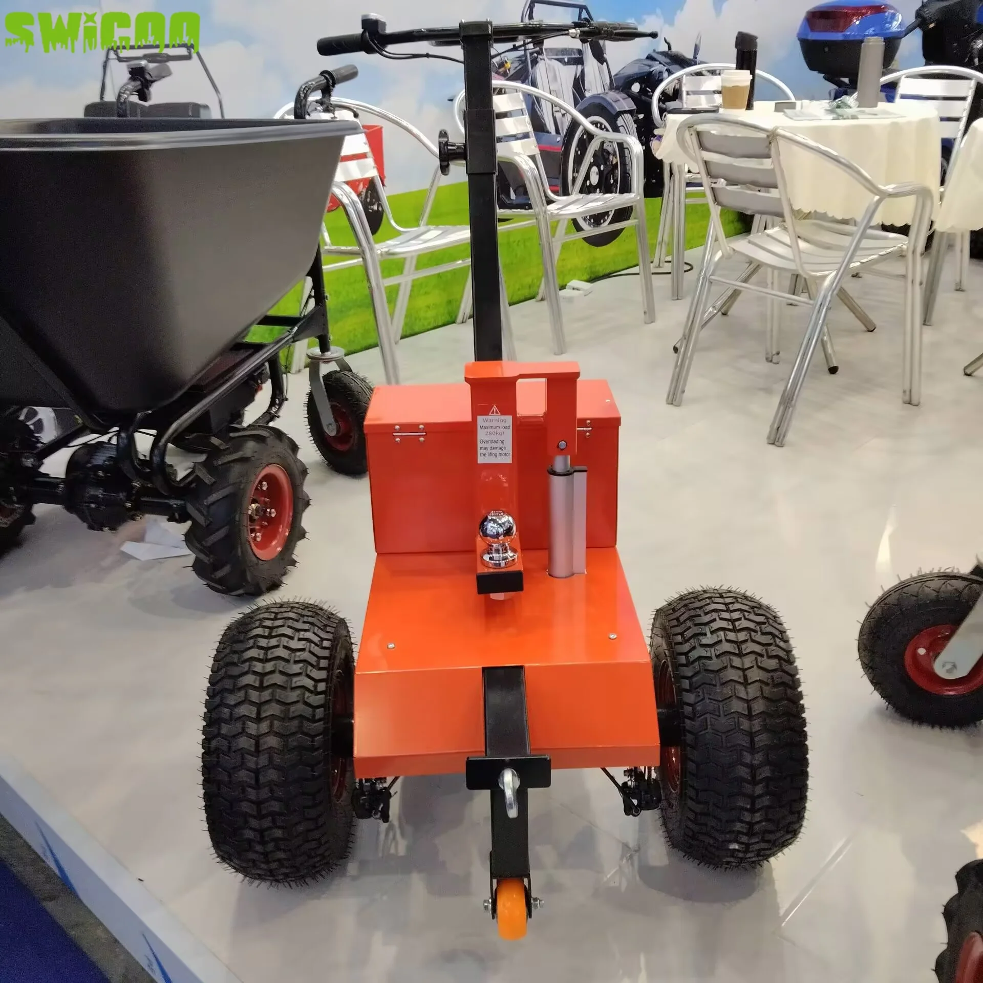 SWICOO High Quality 24V350W/24V 500W DC Brushless Motor Electric Utility Trailer Dolly Trailer Yard Workers Yard Handling
