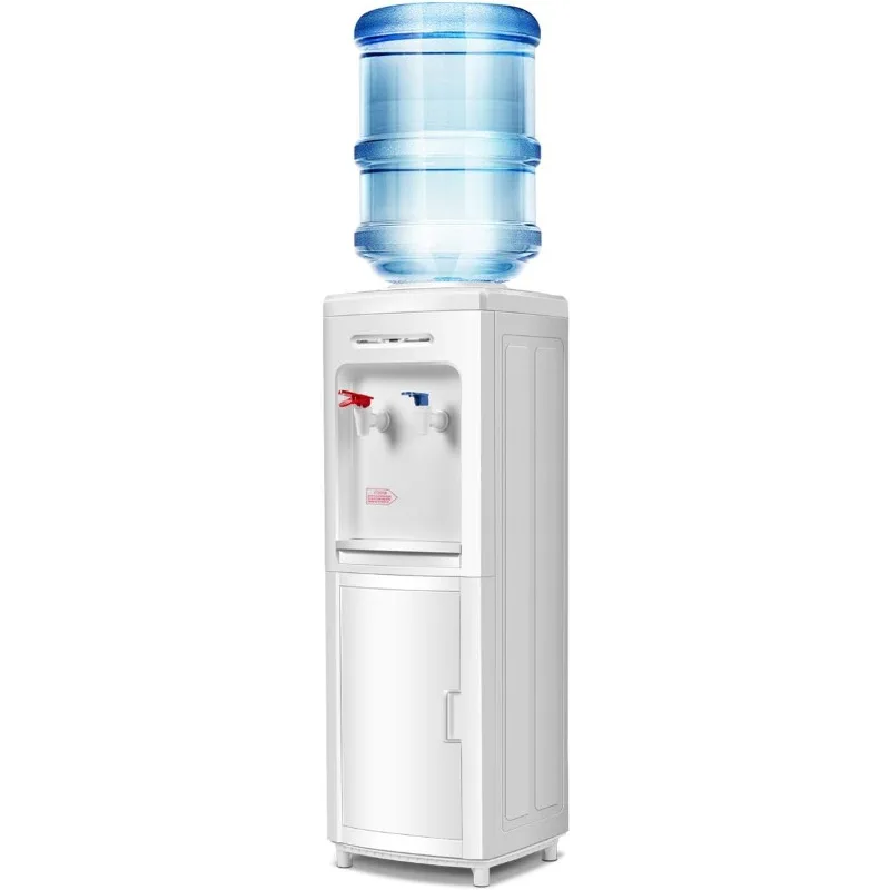 

Giantex Top Loading Water Cooler Dispenser 5 Gallon Normal Temperature Water and Hot Bottle Electric Home with Storage Cabinet