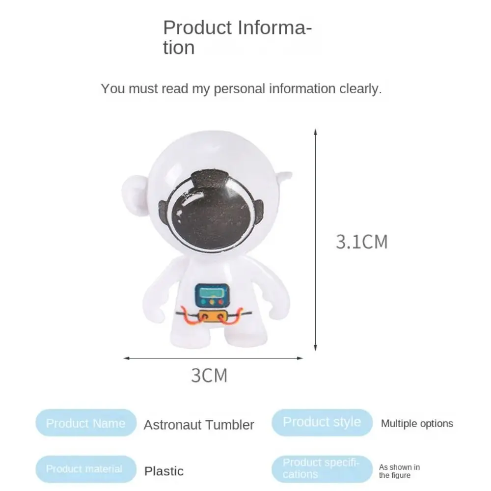 10pcs Pinata Toys Spaceman Inverted Mini Tumbler Swing Relieve Pressure Spaceman Astronaut Tabletop Bauble Mini Relax Desktop